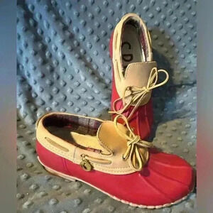 The Original Sporto Vintage Daria Red Duck‎ Boot, Rain Boot, Sz 7